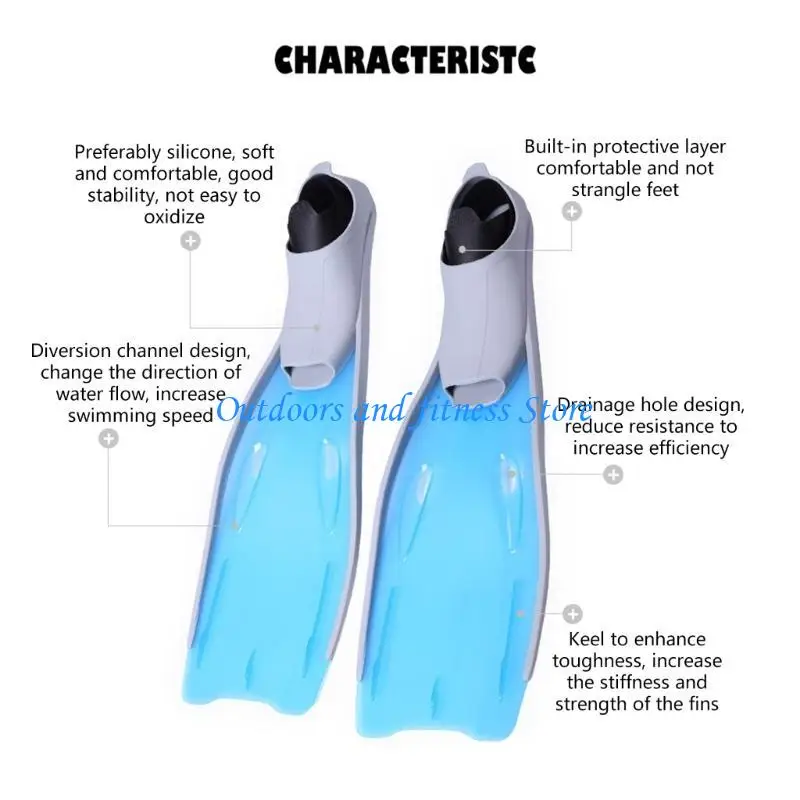 H053 Silicone Snorkeling Swimming Diving Floating Fins TPR Non-Slip Swimming Flippers
H053 Silicone Snorkeling Swimming Diving Floating Fins TPR Non-Slip Swimming Flippers
