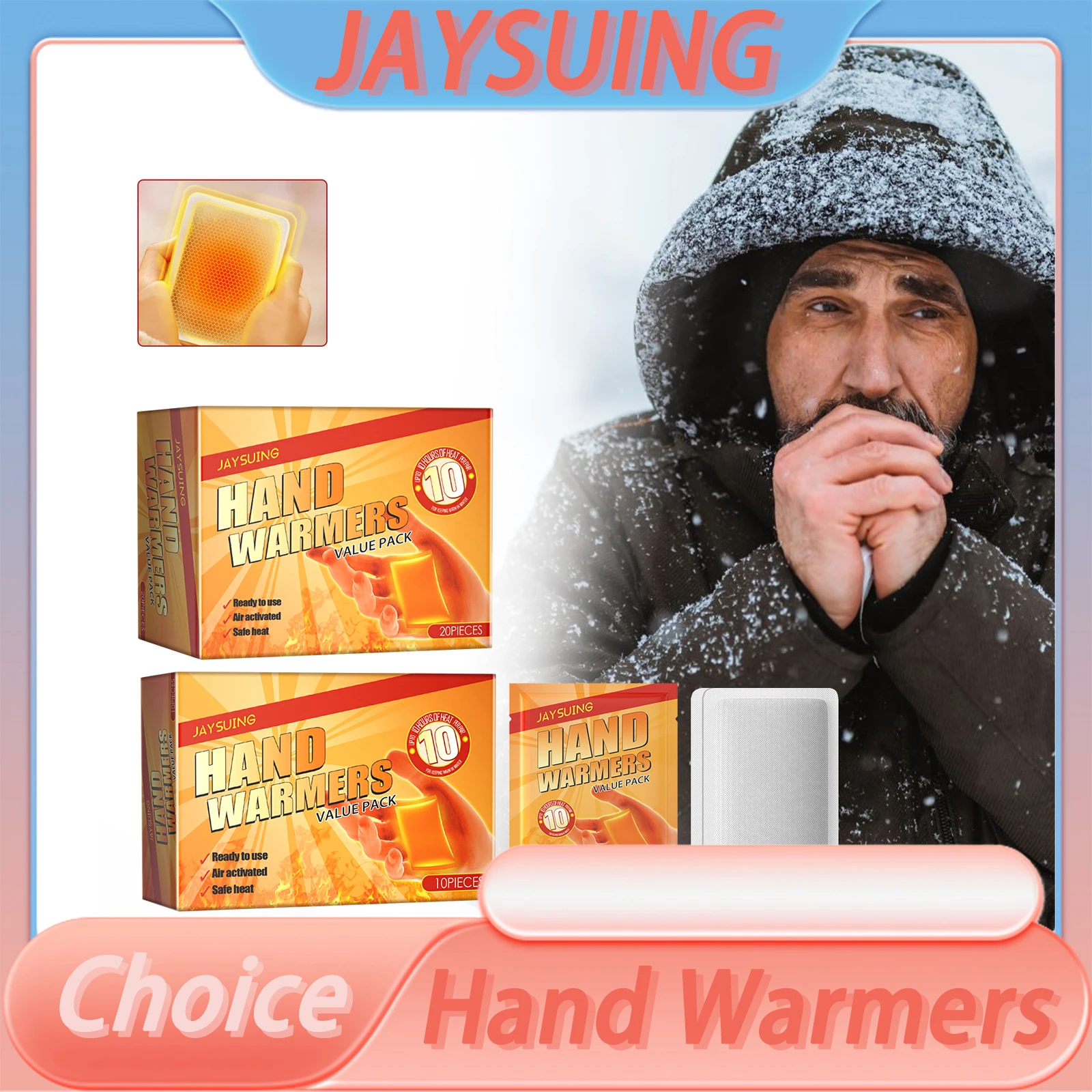 Portable Hand Warmers Quickly Generate Heat Increase Temperature Insulation Effect Lasts for 10 Hours Self Heating Body Warmers
Portable Hand Warmers Quickly Generate Heat Increase Temperature Insulation Effect Lasts for 10 Hours Self Heating Body Warmers