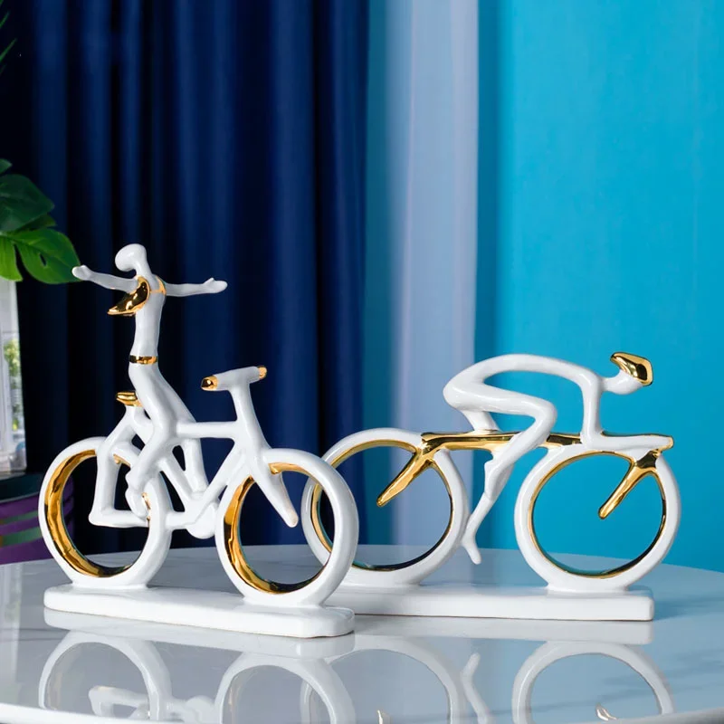 Modern creative bicycle abstract character office living room TV cabinet wine cabinet soft decoration ceramic ornaments
Modern creative bicycle abstract character office living room TV cabinet wine cabinet soft decoration ceramic ornaments