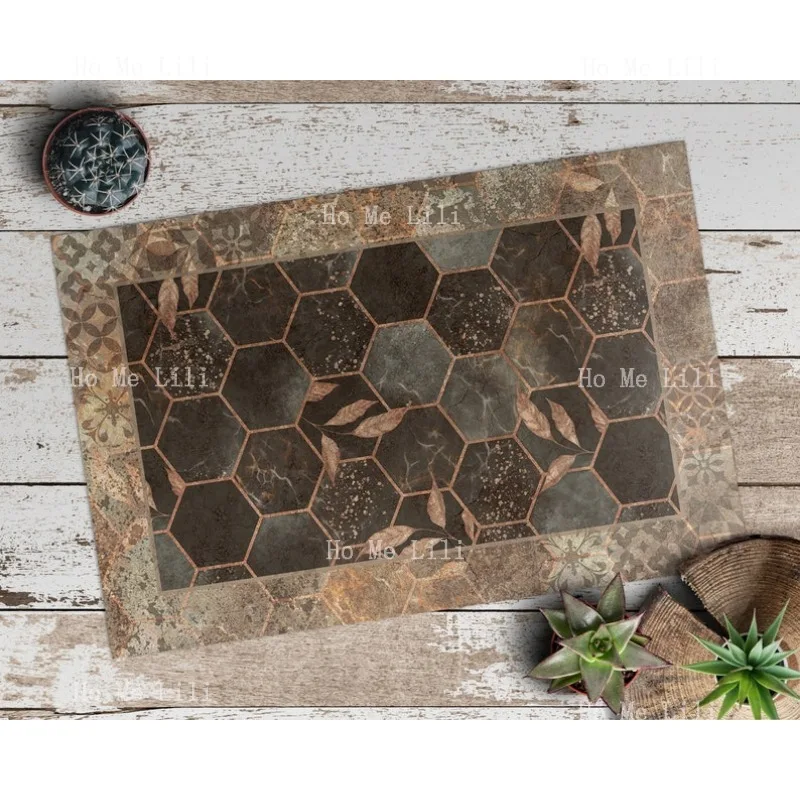 Leaves And Honeycomb Rose Gold Brown Beige Geometric Vinyl Floor Birtday Gift Comfort Mat Retro Rug
Leaves And Honeycomb Rose Gold Brown Beige Geometric Vinyl Floor Birtday Gift Comfort Mat Retro Rug