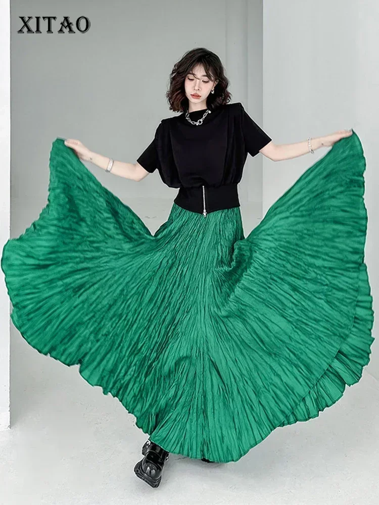 XITAO Pleated Solid Casual Skirts Women Korea 2025 Summer New Arrival Personality Fashion Loose Elastic Waist Skirts DMJ1498
XITAO Pleated Solid Casual Skirts Women Korea 2025 Summer New Arrival Personality Fashion Loose Elastic Waist Skirts DMJ1498