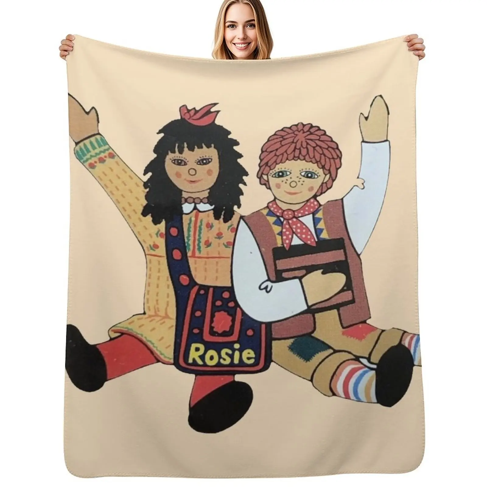 Rosie and Jim dolls Throw Blanket Cozy Warm Blanket for Bed Room Decor
Rosie and Jim dolls Throw Blanket Cozy Warm Blanket for Bed Room Decor