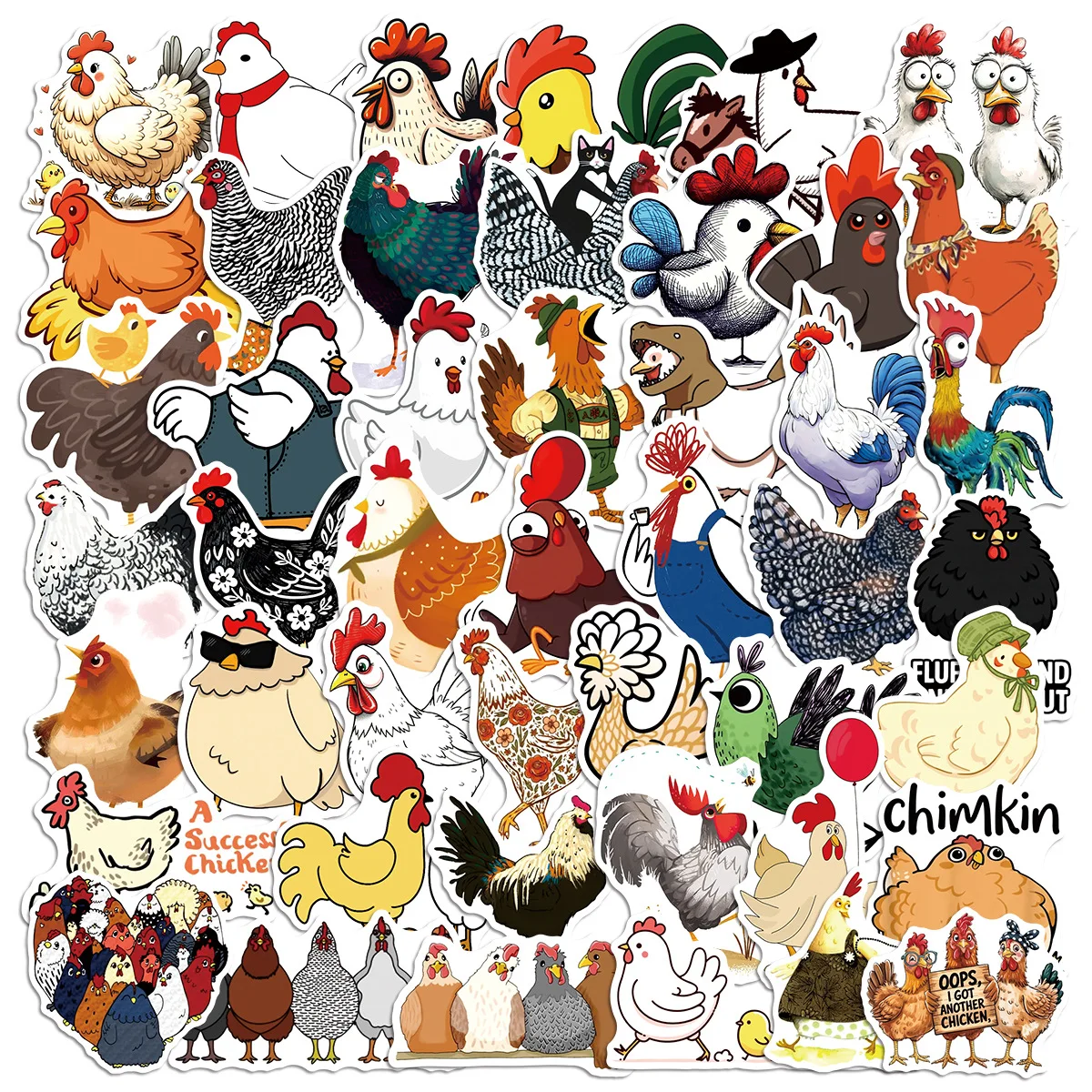 50Pcs Chicken Cartoon Stickers Poultry Graffiti Funny Animal Sticker Luggage Laptop Phone Guitar Car Bike Decals
50Pcs Chicken Cartoon Stickers Poultry Graffiti Funny Animal Sticker Luggage Laptop Phone Guitar Car Bike Decals