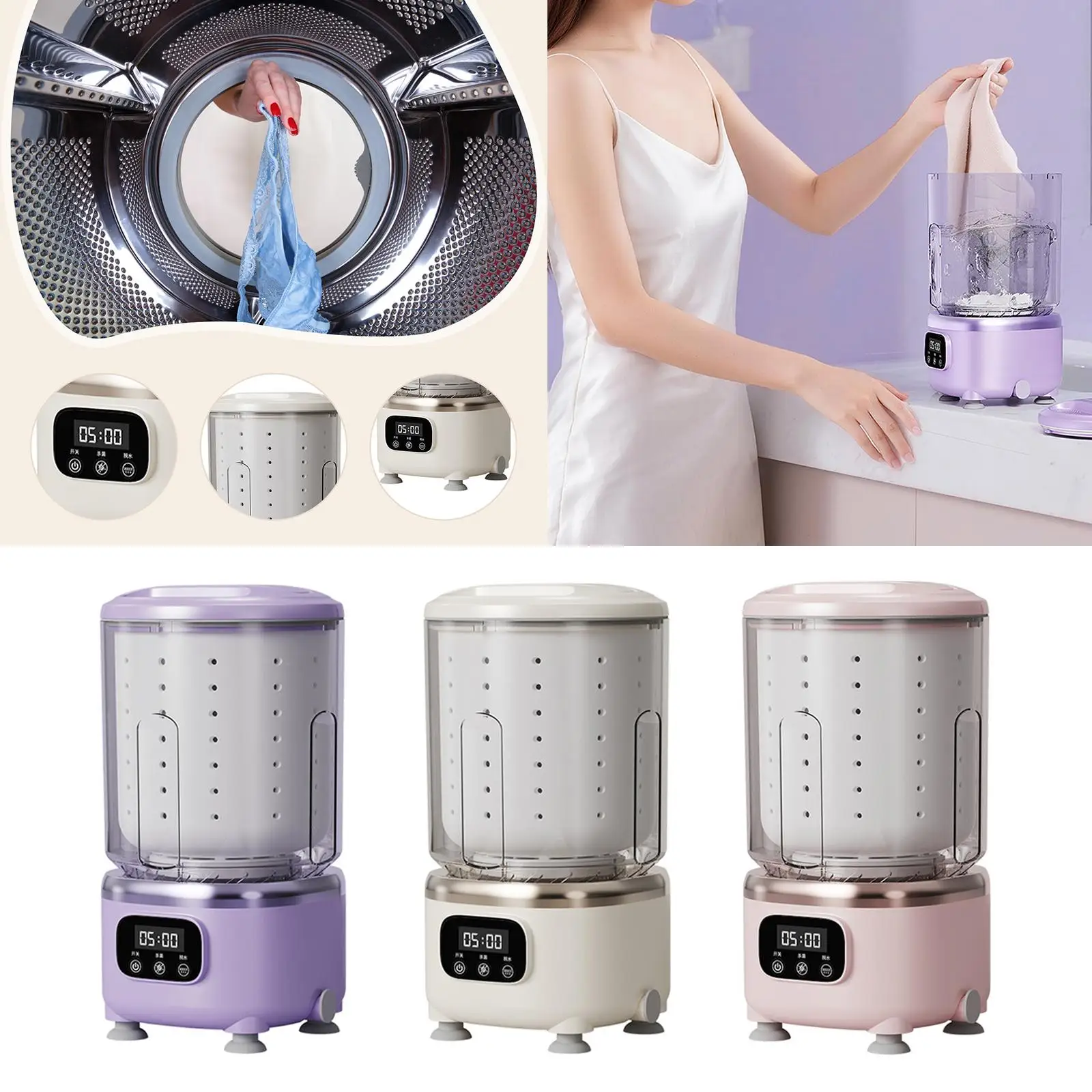 Underwear Washing Machine Wash and Dry Manual Included Mini Cordless Washing Machine for Laundry Travel RV Baby Clothes Sock
Underwear Washing Machine Wash and Dry Manual Included Mini Cordless Washing Machine for Laundry Travel RV Baby Clothes Sock
