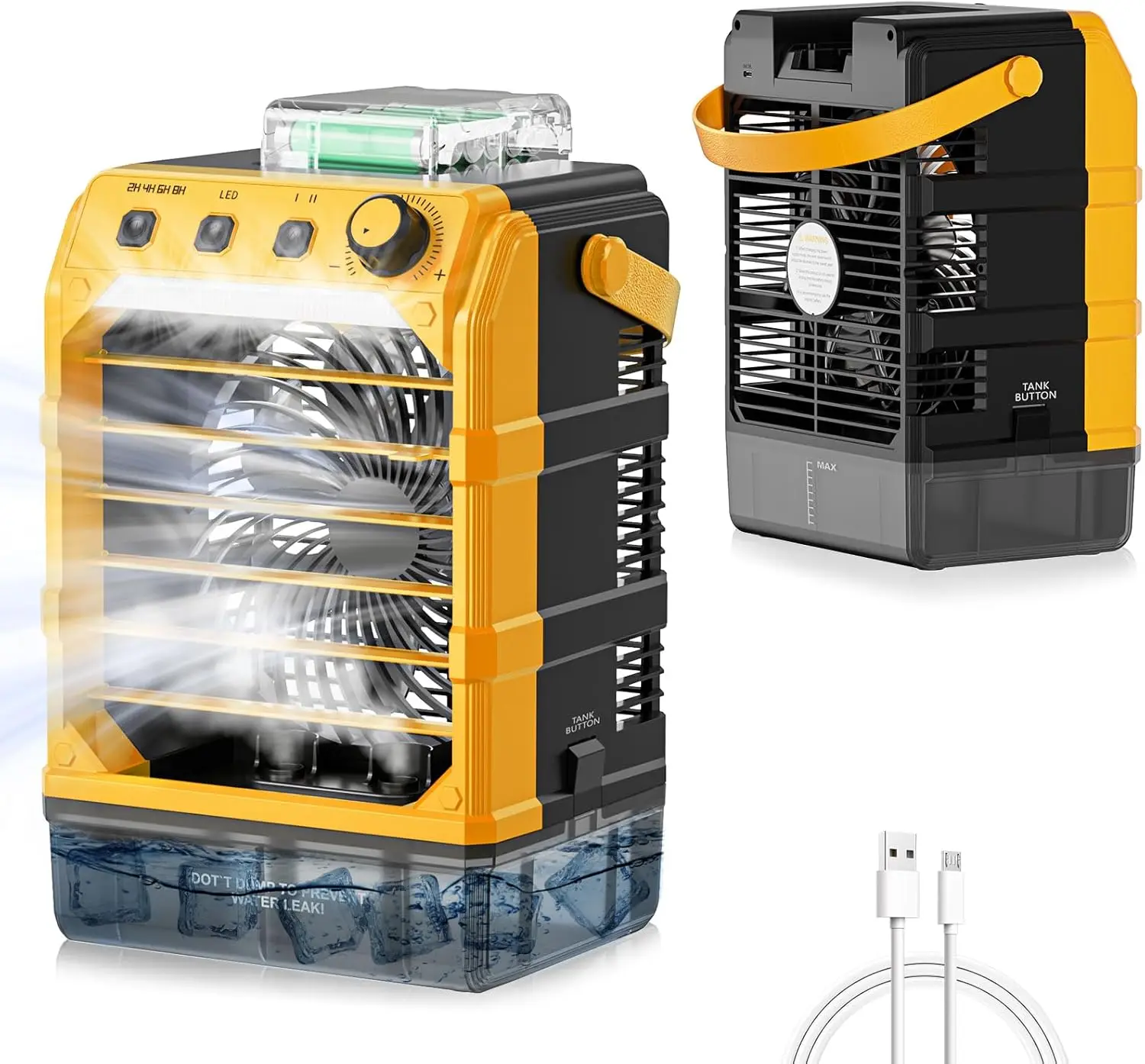 Portable Cooling Fan for Dewalt 20V/60V Battery, USB Input, Mist, Timer, LED, 1600mL
Portable Cooling Fan for Dewalt 20V/60V Battery, USB Input, Mist, Timer, LED, 1600mL