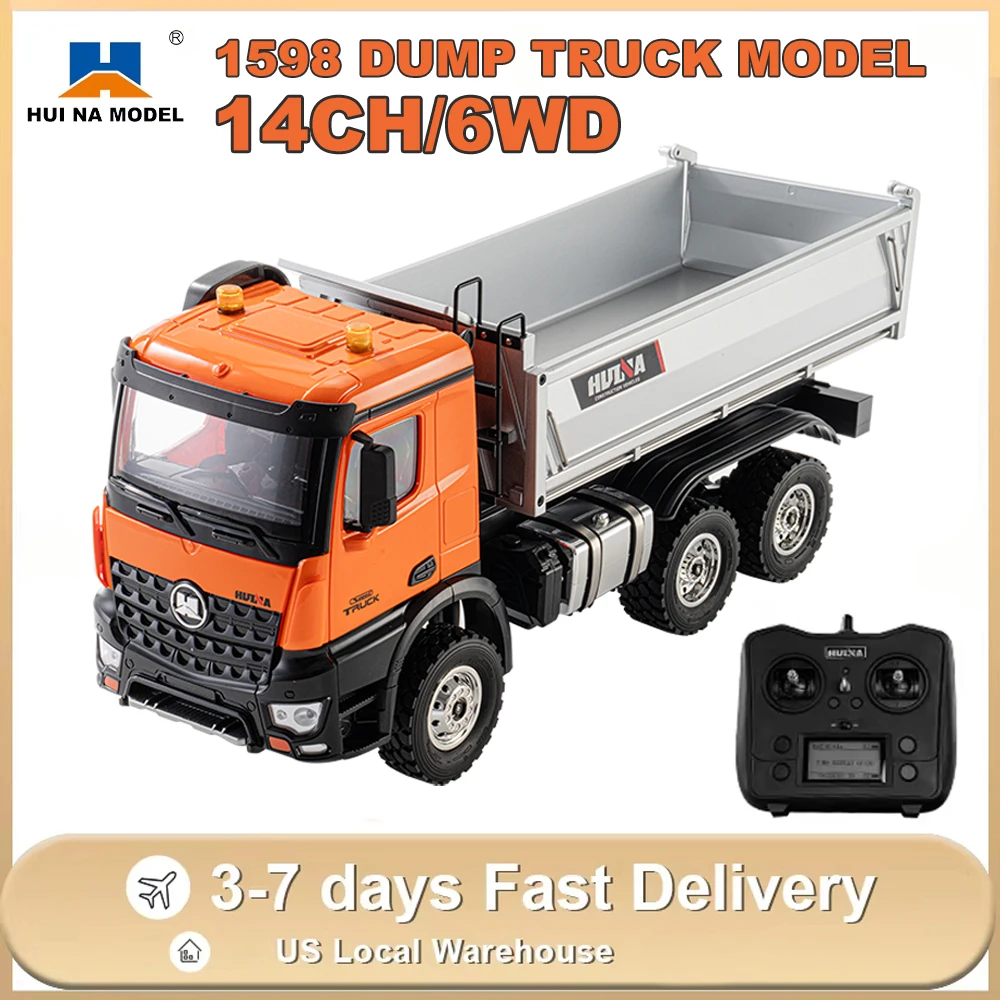 Радиоуправляемый самосвал HUINA 1598 1/14, 14 каналов, из сплава, 6WD, электрический, инженерный транспорт, модель RTR, игрушка для детей
Радиоуправляемый самосвал HUINA 1598 1/14, 14 каналов, из сплава, 6WD, электрический, инженерный транспорт, модель RTR, игрушка для детей