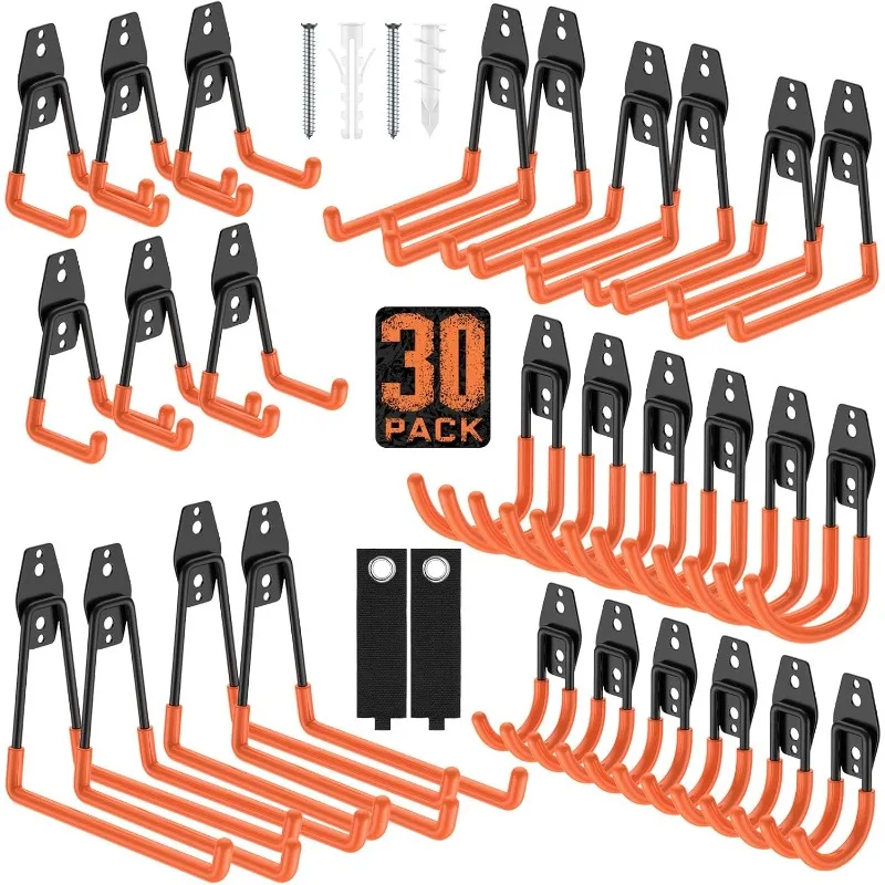 30 Pack Utility Steel Wall Mount Heavy Duty Garage Hooks with Anti-Slip Coating,Storage More Yard,Garden and Power Tools and for
30 Pack Utility Steel Wall Mount Heavy Duty Garage Hooks with Anti-Slip Coating,Storage More Yard,Garden and Power Tools and for
