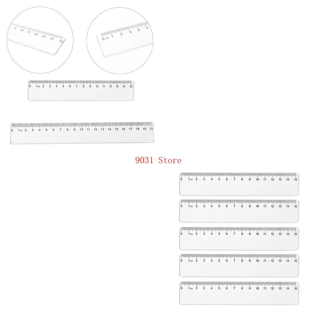5 Pcs 15/20cm Primary School Ruler Set Straight Ruler Plastic Ruler Clear Ruler
5 Pcs 15/20cm Primary School Ruler Set Straight Ruler Plastic Ruler Clear Ruler