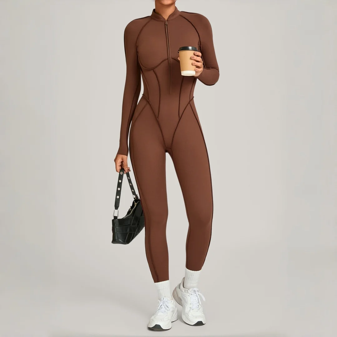 Lift Hip Yoga Bodysuit High-intensity Stand Collar Half Zipper Sportswear Casual Running Fitness Workout Clothes Gym Jumpsuit
Lift Hip Yoga Bodysuit High-intensity Stand Collar Half Zipper Sportswear Casual Running Fitness Workout Clothes Gym Jumpsuit