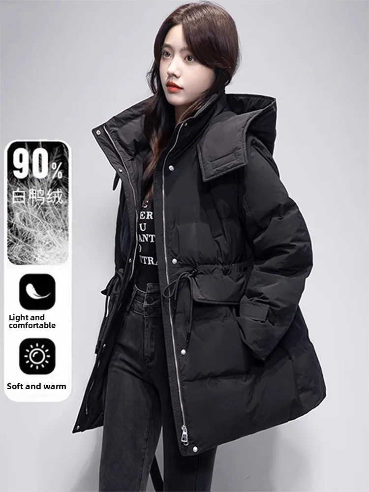 Women's down Cotton Jaet Mid-Length Winter New Sle Waist-Cinching Slimming Trendy Parka Coat Korean Sle Loose Fit
Women's down Cotton Jaet Mid-Length Winter New Sle Waist-Cinching Slimming Trendy Parka Coat Korean Sle Loose Fit