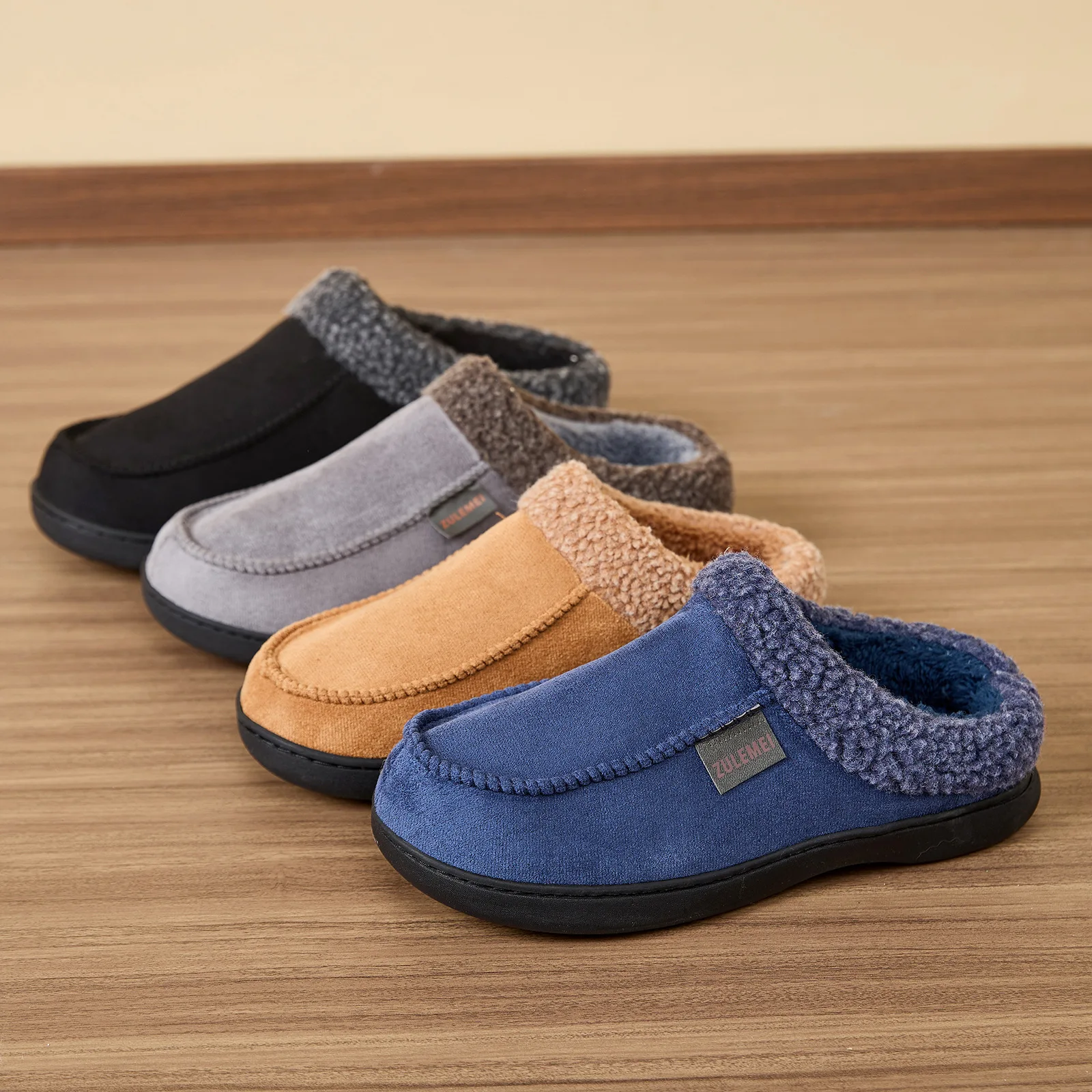 New men's shoes warm and non-slip autumn winter fluffy slippers home thick-soled warm cotton
New men's shoes warm and non-slip autumn winter fluffy slippers home thick-soled warm cotton
