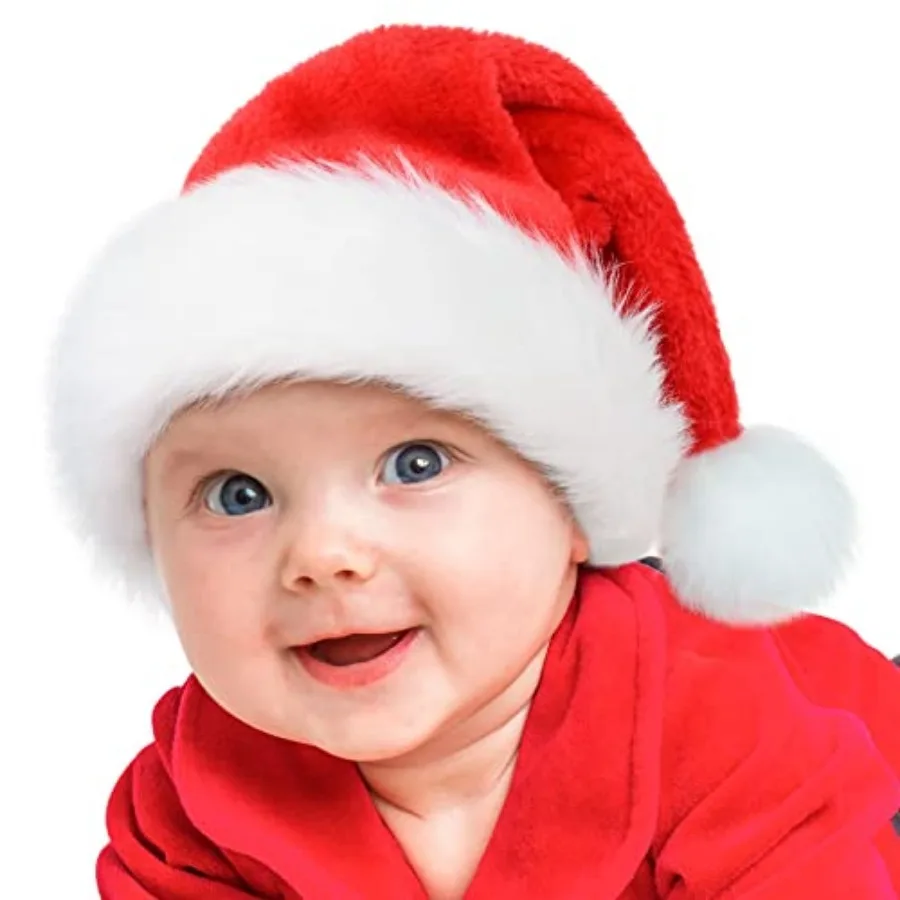 RJVW Christmas Santa Hat for and Baby, Thicken Unisex Velvet Classic Santa Claus Hat for New Year Party
RJVW Christmas Santa Hat for and Baby, Thicken Unisex Velvet Classic Santa Claus Hat for New Year Party