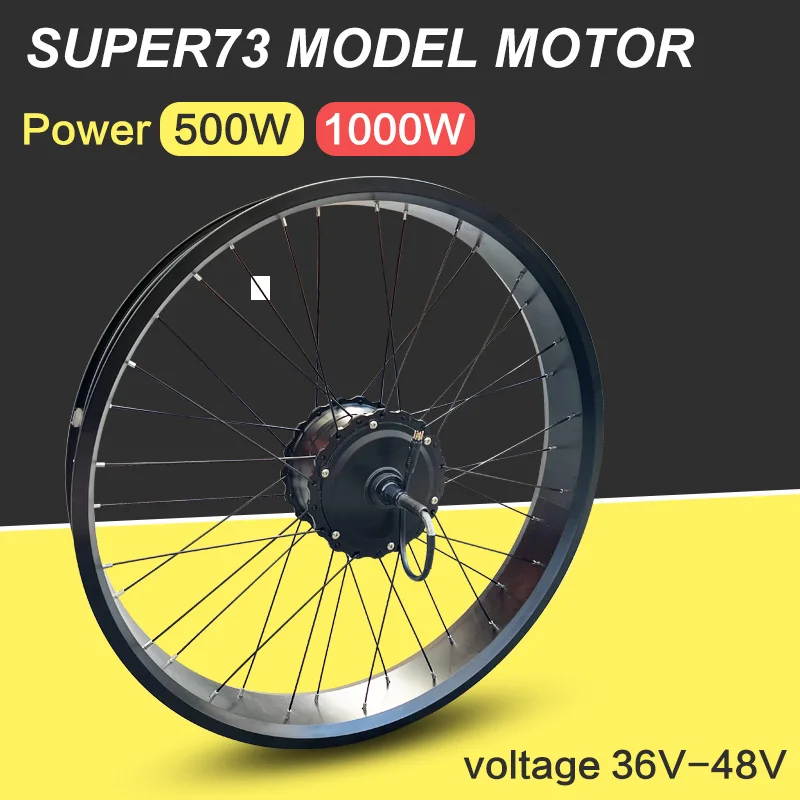 Fat Bike Hub Moter Wheel 48V 500W 1000W Rear 20''24''26'' Super73 Brushless Gear Rear Opening for Electric Fat Bike BMX Parts
Fat Bike Hub Moter Wheel 48V 500W 1000W Rear 20''24''26'' Super73 Brushless Gear Rear Opening for Electric Fat Bike BMX Parts