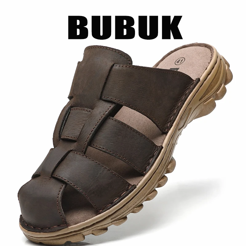 Bubuk Men's Handwoven Top Layer Cowhide Leather Toe-Strap Sandals, Men's Vintage Casual Style, Soft Sole Comfortable Outdoor Shoes
Bubuk Men's Handwoven Top Layer Cowhide Leather Toe-Strap Sandals, Men's Vintage Casual Style, Soft Sole Comfortable Outdoor Shoes
