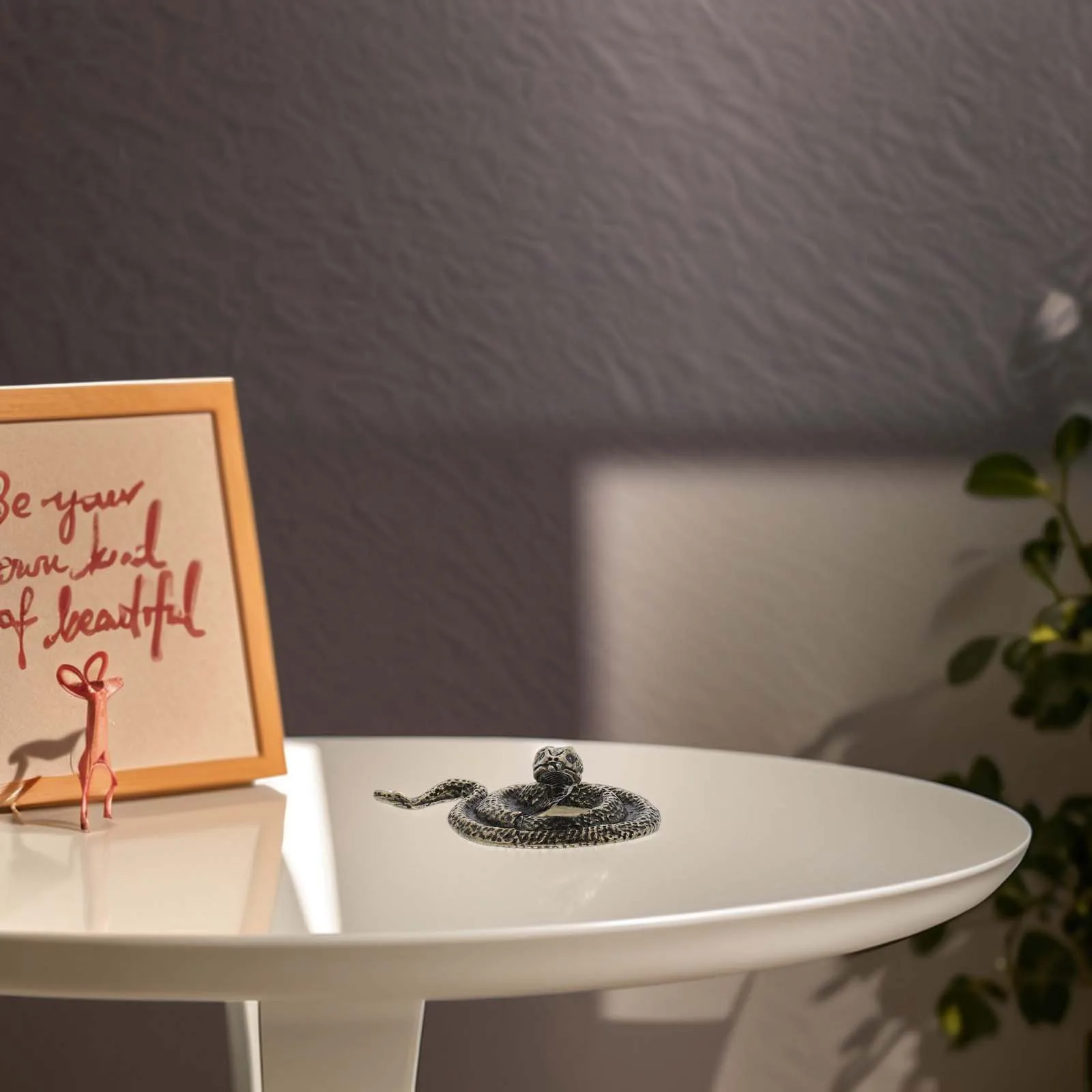 Miniature Brass Snake Figure Detailed Desktop Sculpture Ornament for Home Office Decor Snake Year Metal Statue Halloween 
Miniature Brass Snake Figure Detailed Desktop Sculpture Ornament for Home Office Decor Snake Year Metal Statue Halloween