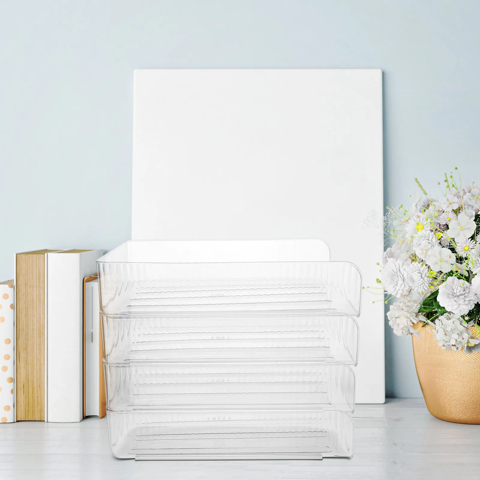 4Pcs Clear Desktop Paper Organizer Tray Space Saving Desk Document Holder for Office School Home Use File Book Letter Magazine
4Pcs Clear Desktop Paper Organizer Tray Space Saving Desk Document Holder for Office School Home Use File Book Letter Magazine