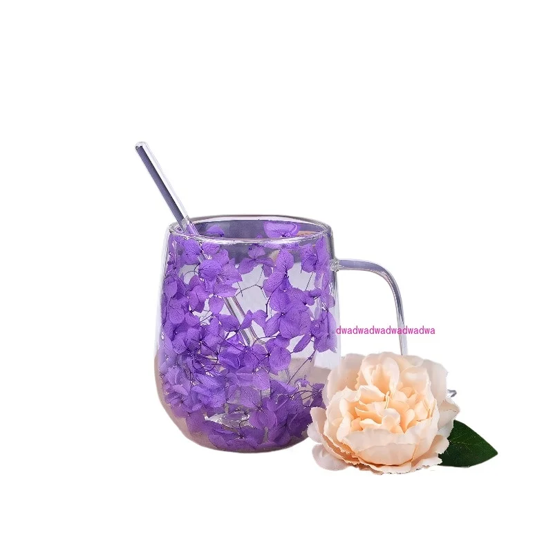 High borosilicate double-layer dried flower glass women's high-value coffee cup office mug
High borosilicate double-layer dried flower glass women's high-value coffee cup office mug