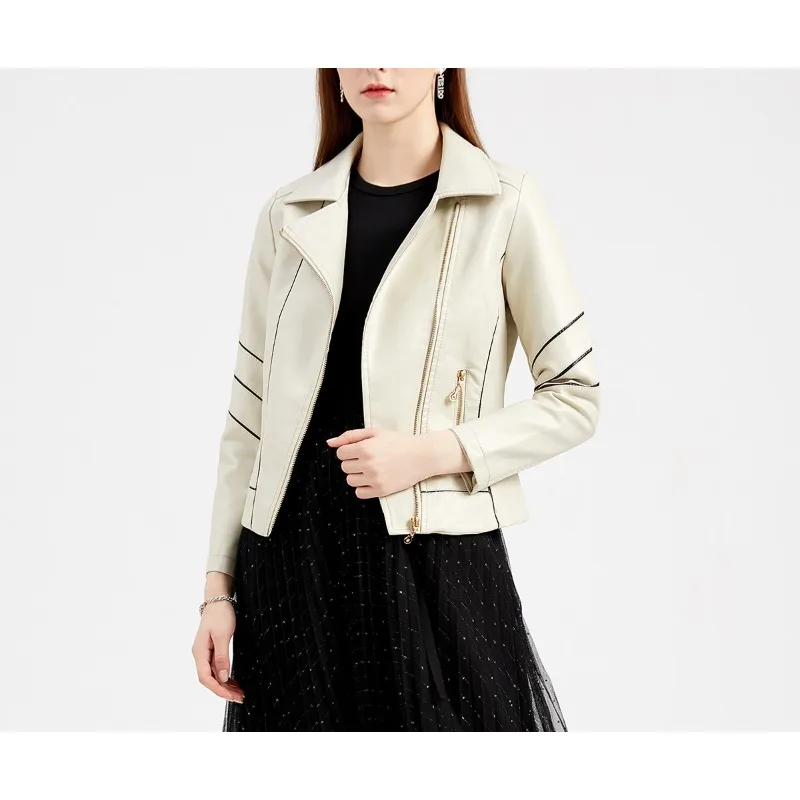 Куртка из искусственной кожи, женская модная повседневная байкерская куртка, верхняя одежда, женские топы, весенне-осенняя черная кожаная куртка, пальто
Куртка из искусственной кожи, женская модная повседневная байкерская куртка, верхняя одежда, женские топы, весенне-осенняя черная кожаная куртка, пальто