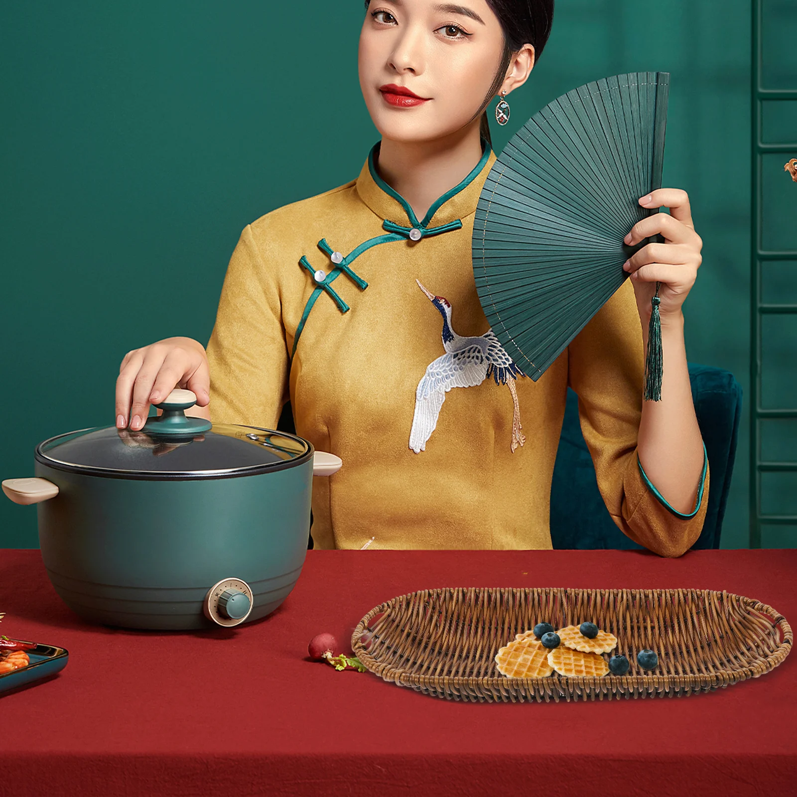 Rattan Woven Flower Vine Bread Basket Rustic Handmade Storage Tray Fruit Snack Kitchen Serving Organizer Display 
Rattan Woven Flower Vine Bread Basket Rustic Handmade Storage Tray Fruit Snack Kitchen Serving Organizer Display