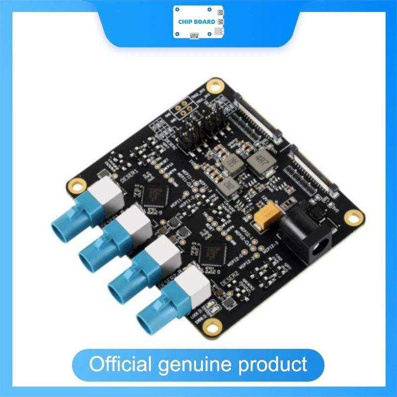 Waveshare 4-Channel GMSL Camera Board with MAX9296 Deserializer, High-Speed Low-Latency, Works with Raspberry Pi 5