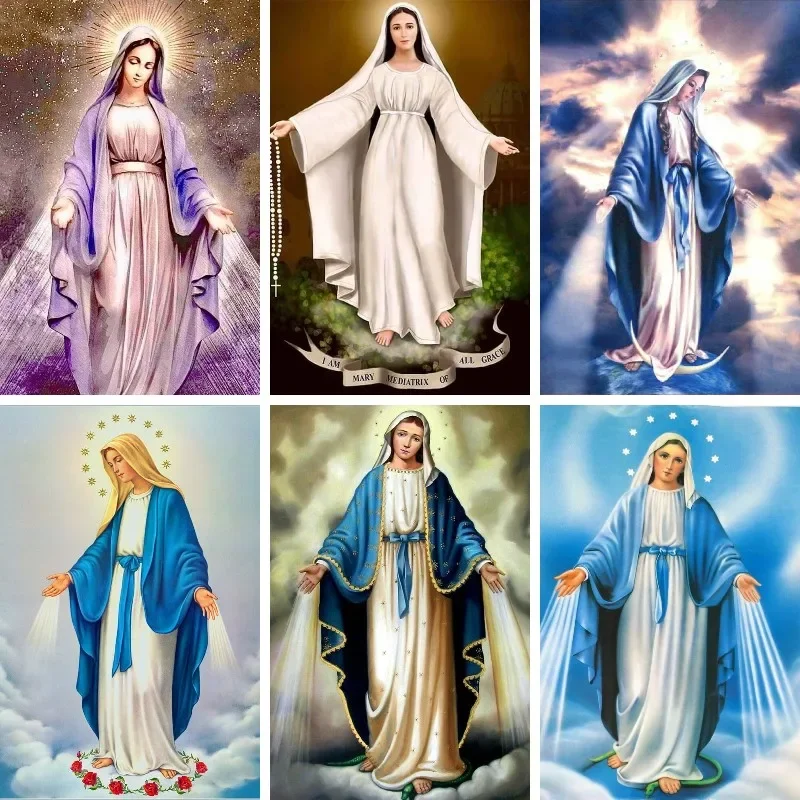 Full Drill Square Diamond Embroidery Virgin Mary Religion Icon 5D Diamond Painting Cross Stitch Mosaic Wall Painting Decor
Full Drill Square Diamond Embroidery Virgin Mary Religion Icon 5D Diamond Painting Cross Stitch Mosaic Wall Painting Decor