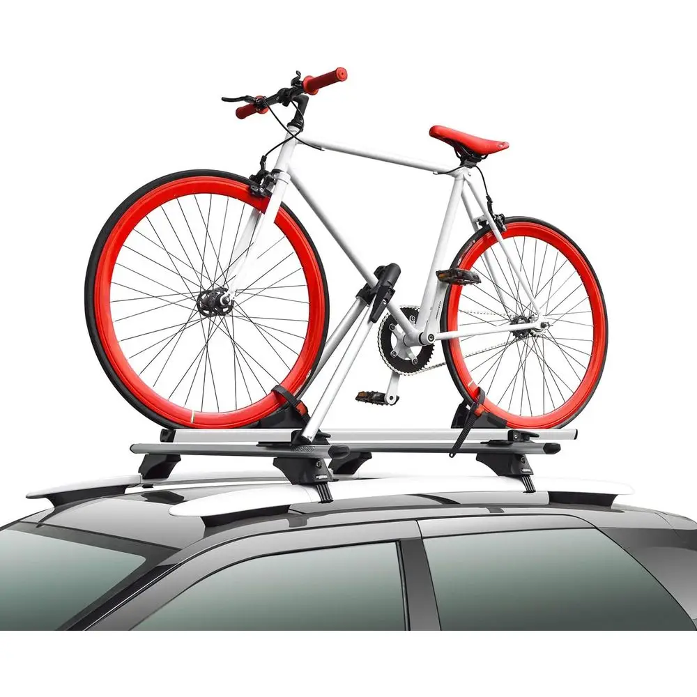 Silver Rooftop Bike Rack for Cars, Holds Up to 33 lbs
Silver Rooftop Bike Rack for Cars, Holds Up to 33 lbs