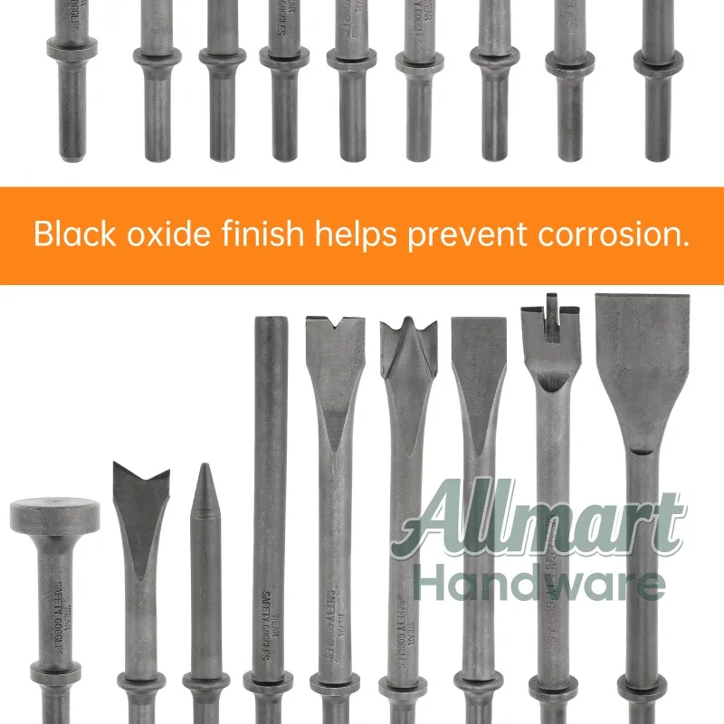 10 pieces of carbon steel 10mm handle pneumatic air hammer chisel for rivet removal,automotive repair,welding point removal tool
10 pieces of carbon steel 10mm handle pneumatic air hammer chisel for rivet removal,automotive repair,welding point removal tool
