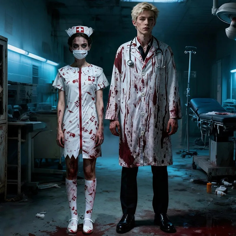 Halloween Party Costume Couple Terrorist Doctor COS Female Nurse Horrible Bloodstained Outfit Stage Performance Traditional C...
Halloween Party Costume Couple Terrorist Doctor COS Female Nurse Horrible Bloodstained Outfit Stage Performance Traditional C...