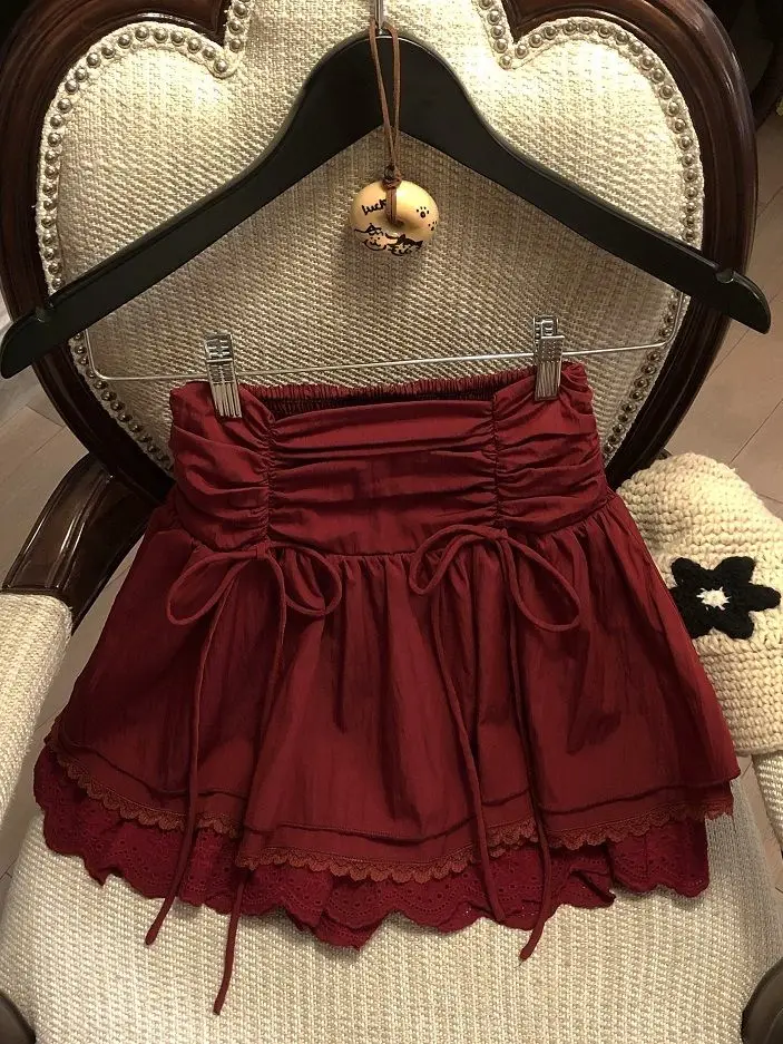 Gagaok Sweet Mini Skirt 2025 Spring Summer New High Waist Bow Lace Up Cake Skirts Outwear Slimming Pleated Women Clothing
Gagaok Sweet Mini Skirt 2025 Spring Summer New High Waist Bow Lace Up Cake Skirts Outwear Slimming Pleated Women Clothing
