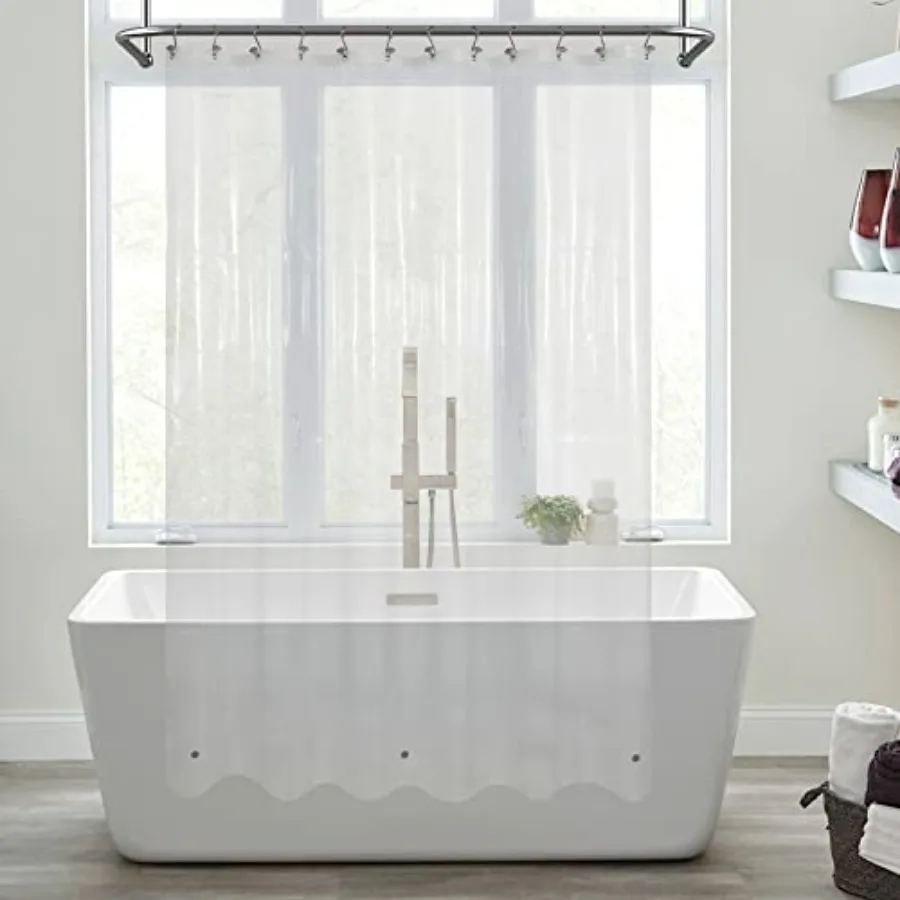 Long Shower Curtain Liner with 3 Magnets 72x78 Clear PEVA Shower Liner 78 Length Plastic Shower Curtain for Bathroom Waterproof
Long Shower Curtain Liner with 3 Magnets 72x78 Clear PEVA Shower Liner 78 Length Plastic Shower Curtain for Bathroom Waterproof