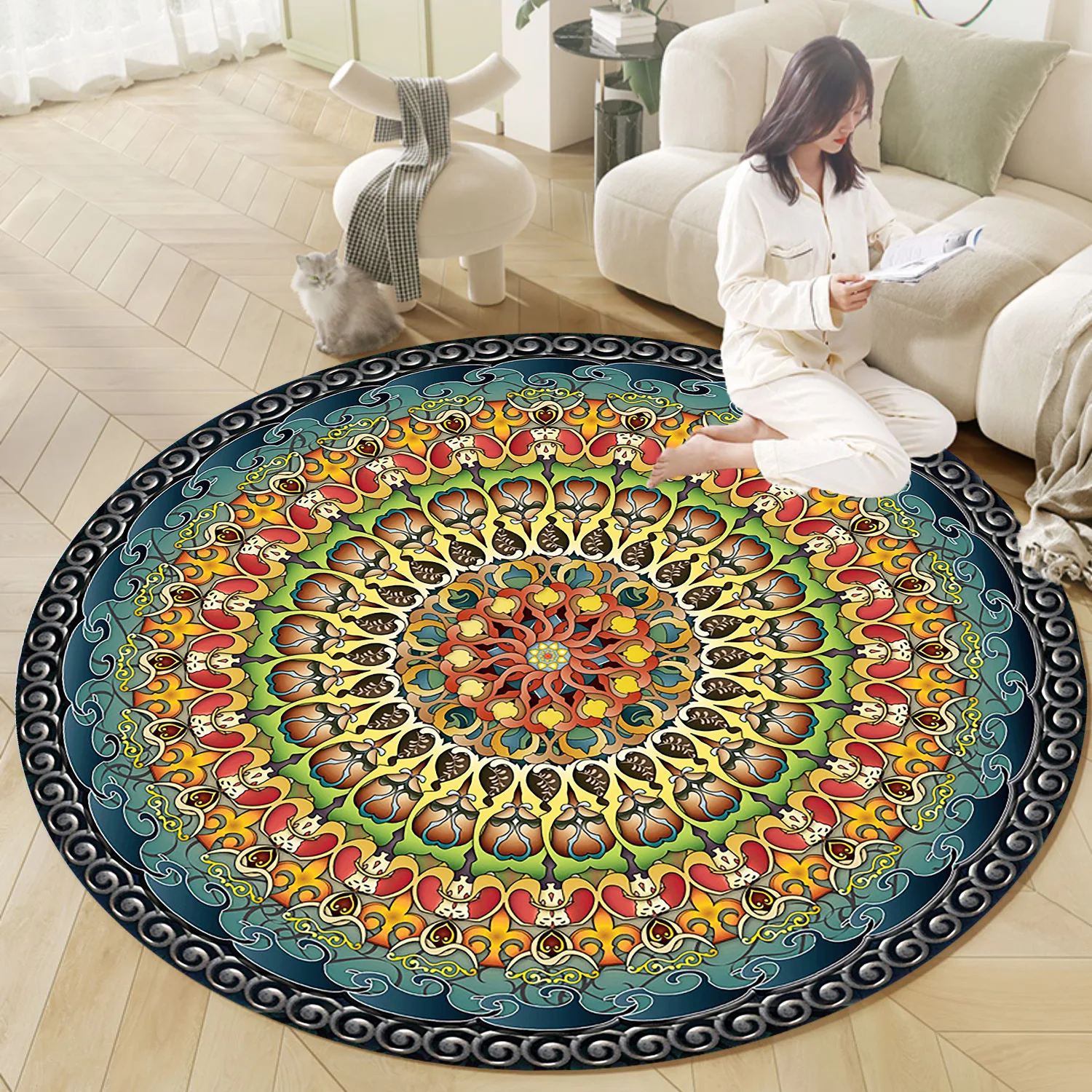 For Golden Diamond Fleece Round Meditation Yoga Mat Computer Chair Mat Coffee Table Carpet
For Golden Diamond Fleece Round Meditation Yoga Mat Computer Chair Mat Coffee Table Carpet