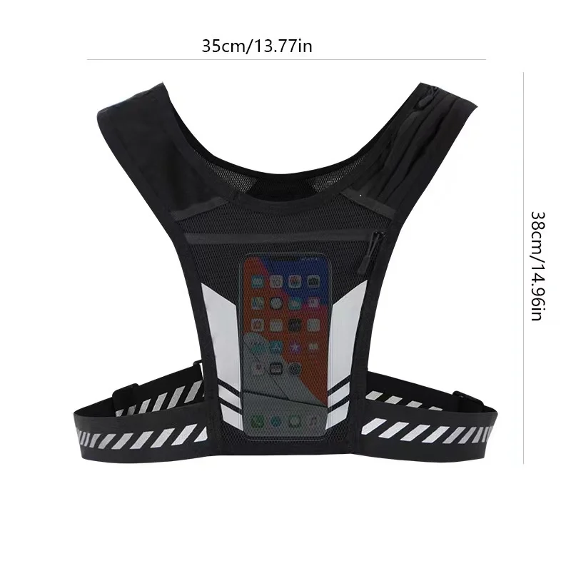 Reflective Running Vest Pack & Hiking Backpack for Night Running, Cycling, with Large-Capacity Phone Pocket & Adjustable Waist
Reflective Running Vest Pack & Hiking Backpack for Night Running, Cycling, with Large-Capacity Phone Pocket & Adjustable Waist