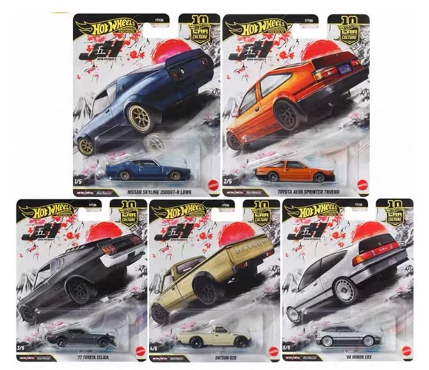 Hot Wheels CAR CULTURE JAPAN HISTORIES 5 Nissan Skyline 2000GT-R LBWK Toyota AE86 1/64 Metal Die-cast Model Toy Vehicles FPY86
Hot Wheels CAR CULTURE JAPAN HISTORIES 5 Nissan Skyline 2000GT-R LBWK Toyota AE86 1/64 Metal Die-cast Model Toy Vehicles FPY86