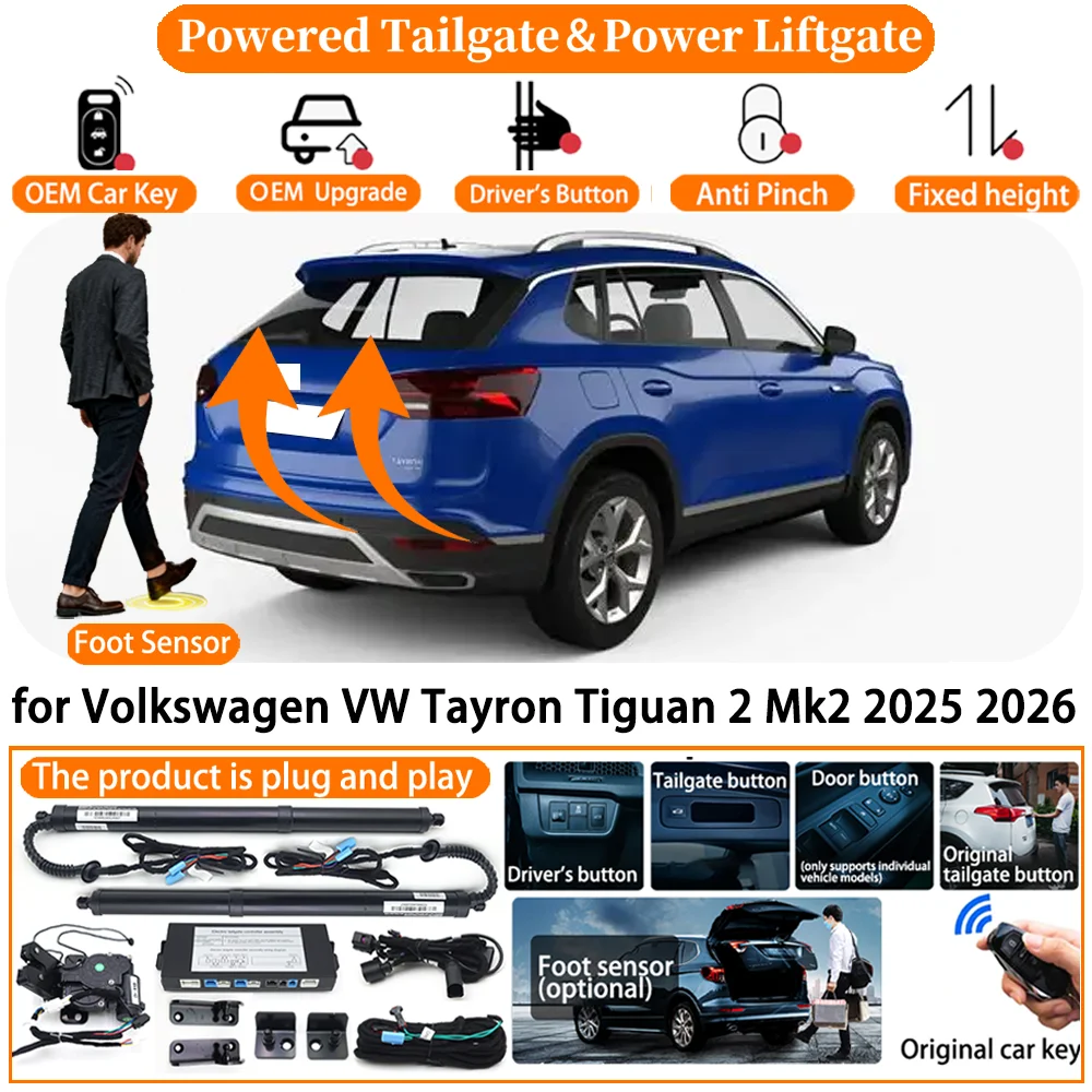 Car Powered Tailgate system for Volkswagen VW Tayron Tiguan 2 Mk2 2025 2026 Automatic Electric Power Tailgate Tail Gate Lift
Car Powered Tailgate system for Volkswagen VW Tayron Tiguan 2 Mk2 2025 2026 Automatic Electric Power Tailgate Tail Gate Lift
