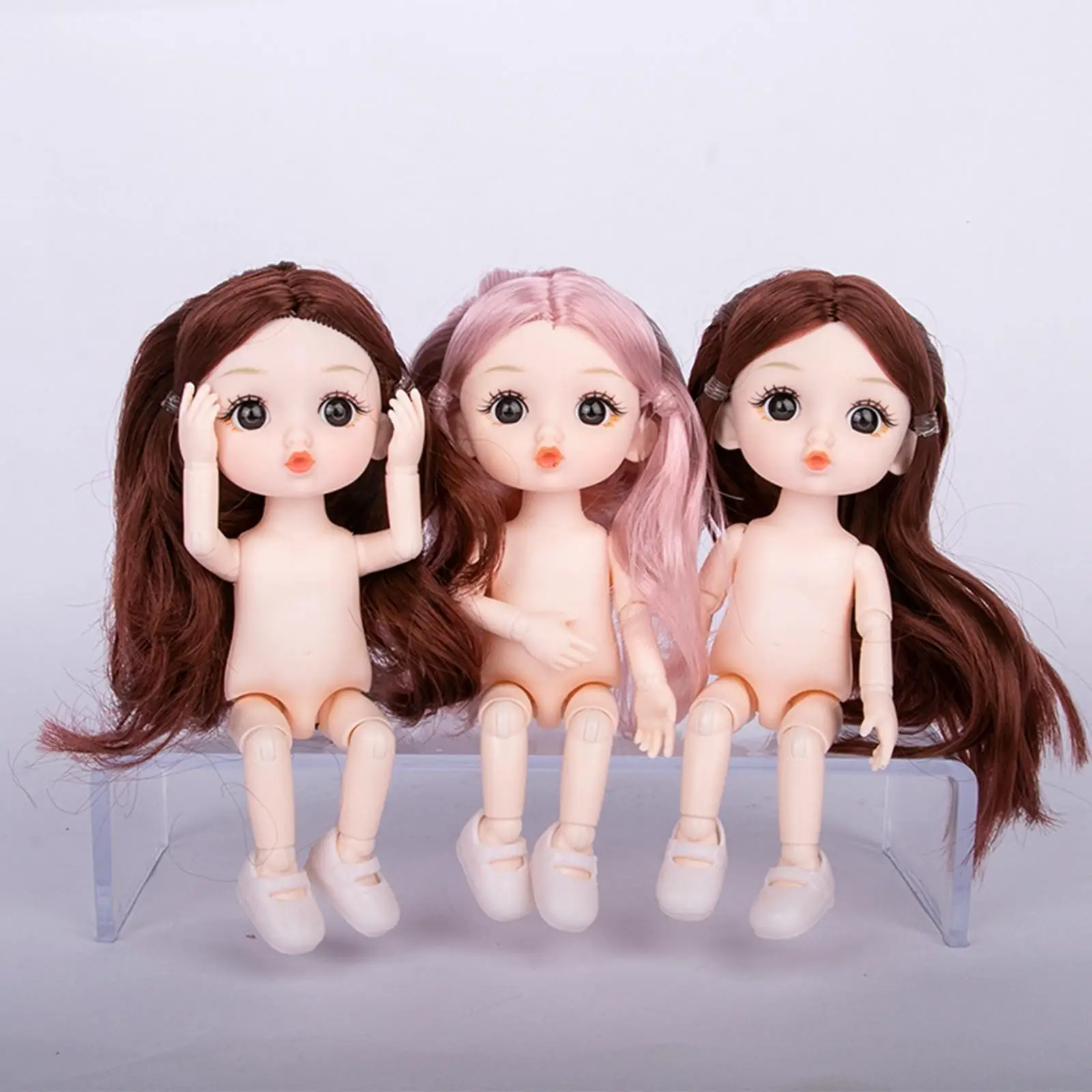 Lovely 16cm Fashion Doll DIY BJD Dolls Soft Hair Big Eyes and Moveable Joints
Lovely 16cm Fashion Doll DIY BJD Dolls Soft Hair Big Eyes and Moveable Joints