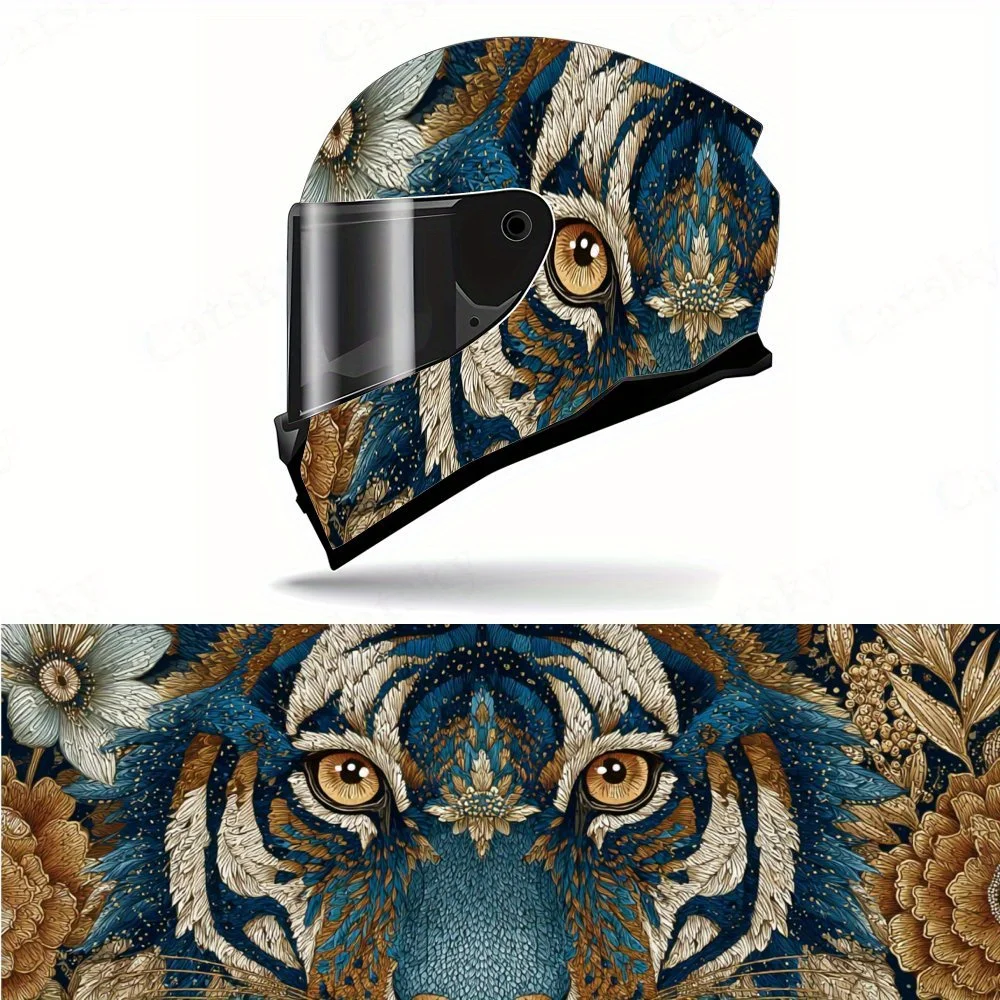 Colorful Tiger Design Motorcycle Helmet Decal, Waterproof Self-adhesive Helmet Vinyl Wraps Sticker, Cool DIY Graffiti Film, Gift
Colorful Tiger Design Motorcycle Helmet Decal, Waterproof Self-adhesive Helmet Vinyl Wraps Sticker, Cool DIY Graffiti Film, Gift