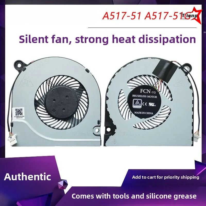 New original CPU GPU Cooling Fan For ACER N19H2 N18013 A515 A615 A314-31 S50-53 Notebook Heat Dissipation Replacement Accessorie
New original CPU GPU Cooling Fan For ACER N19H2 N18013 A515 A615 A314-31 S50-53 Notebook Heat Dissipation Replacement Accessorie