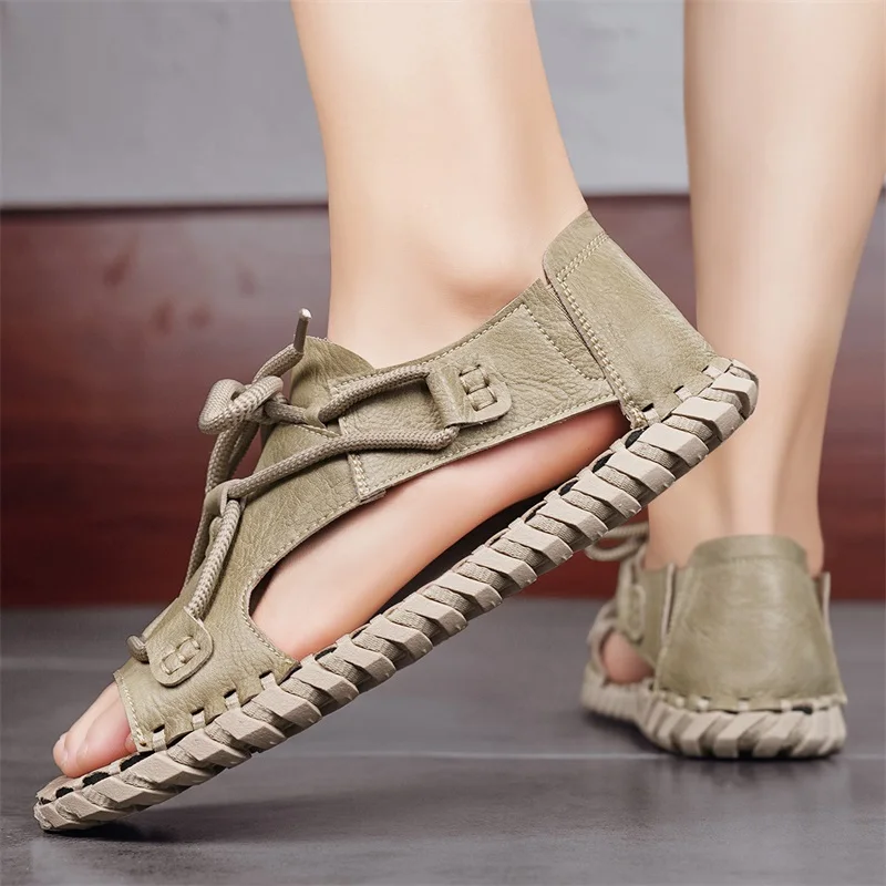 Men's Summer Outdoor Anti-slip Soft Bottom Casual Sandals Driving Sport Beach Shoes Leather Surface Dad Work Slippers
Men's Summer Outdoor Anti-slip Soft Bottom Casual Sandals Driving Sport Beach Shoes Leather Surface Dad Work Slippers