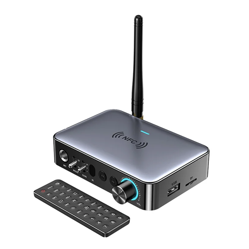 Ingenious-Bluetooth Audio Receiver Transmitter NFC AUX 2RCA U-Disk TF 6.5 Mic Coaxial Optical DSP Decoding HIFI Wireless Adapter
Ingenious-Bluetooth Audio Receiver Transmitter NFC AUX 2RCA U-Disk TF 6.5 Mic Coaxial Optical DSP Decoding HIFI Wireless Adapter