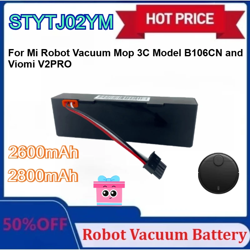 Upgraded STYTJ02YM Battery for Xiaomi Mijia LDS Vacuum Cleaner for Mi Robot Vacuum-Mop P,for Mi Robot 2S/for Haier JX37
Upgraded STYTJ02YM Battery for Xiaomi Mijia LDS Vacuum Cleaner for Mi Robot Vacuum-Mop P,for Mi Robot 2S/for Haier JX37