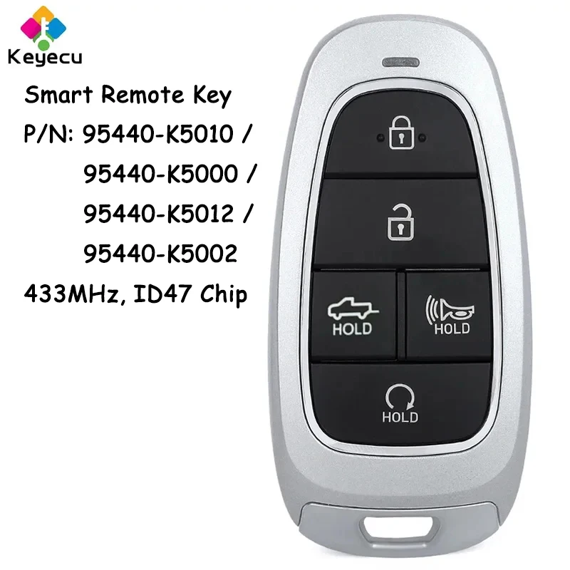 KEYECU умный дистанционный ключ с 5 кнопками для Hyundai Santa Cruz 2021 2022-2024 Fob 95440-K5010 95440-K5000 95440-K5012 95440-K5002
KEYECU умный дистанционный ключ с 5 кнопками для Hyundai Santa Cruz 2021 2022-2024 Fob 95440-K5010 95440-K5000 95440-K5012 95440-K5002