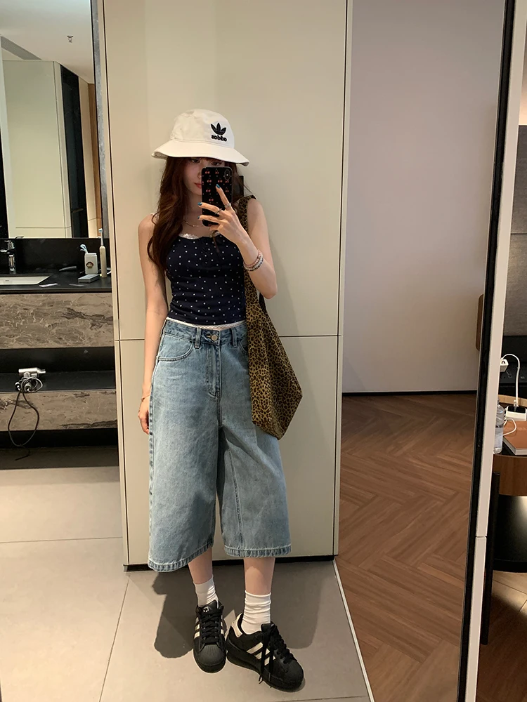 Синие повседневные прямые джинсы с высокой талией, женские летние хлопковые джинсовые брюки свободного покроя на молнии, повседневные брюки
Синие повседневные прямые джинсы с высокой талией, женские летние хлопковые джинсовые брюки свободного покроя на молнии, повседневные брюки