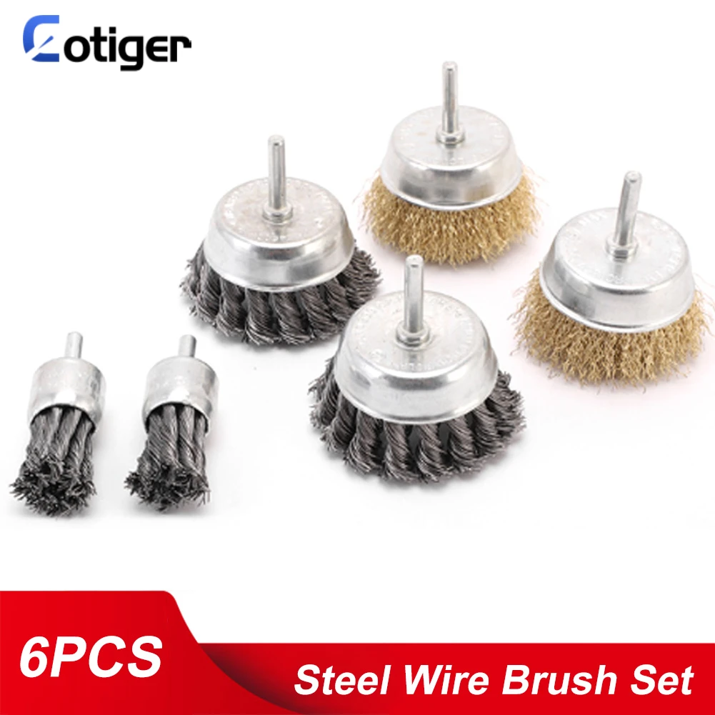 6Pcs Steel Wire Wheel Brush Rotary Tool for Dremel Drill Polishing Drill Grinding Wheel Brush Rust Removal Steel Wire Brush
6Pcs Steel Wire Wheel Brush Rotary Tool for Dremel Drill Polishing Drill Grinding Wheel Brush Rust Removal Steel Wire Brush