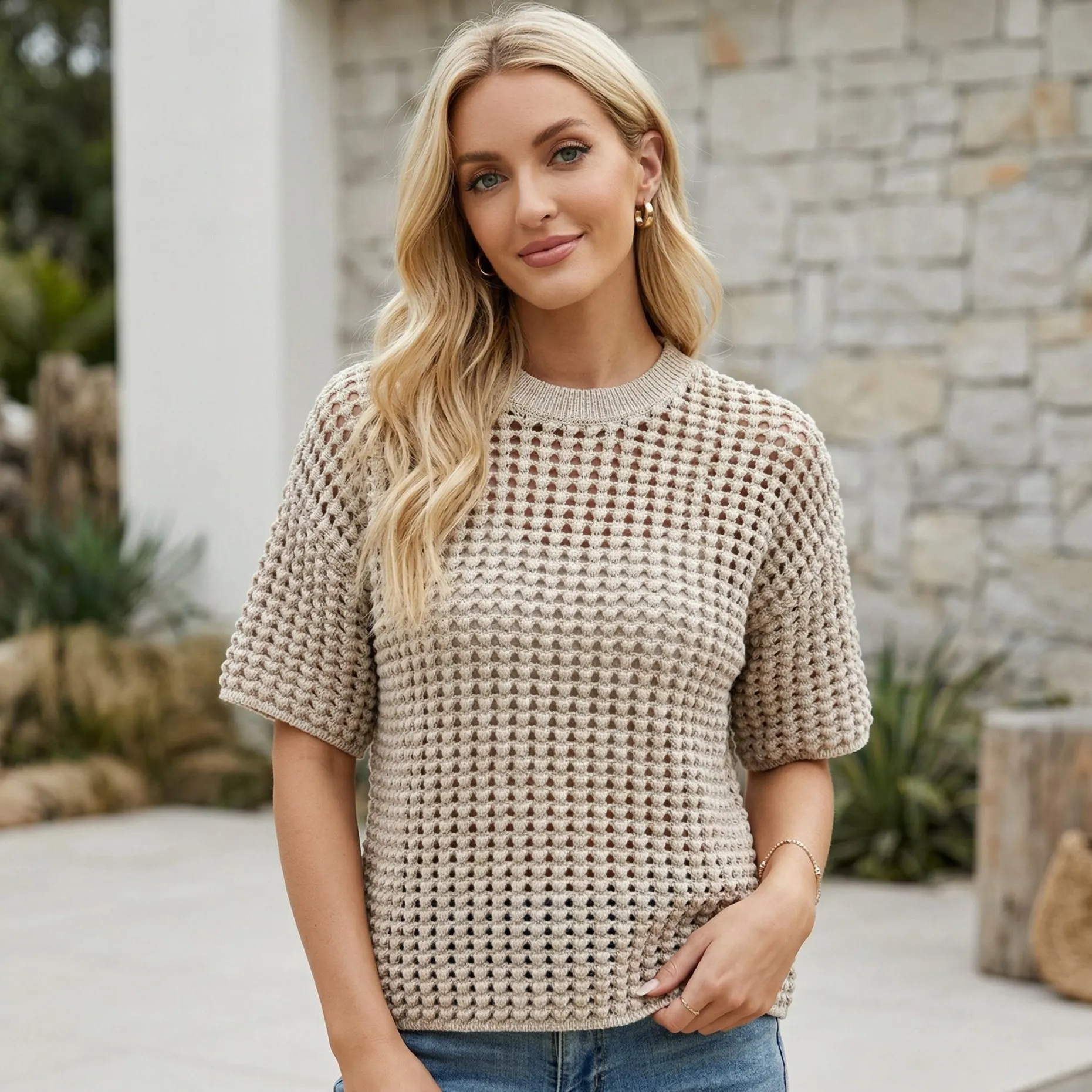 Wool T Shirt Simple Style Short Sleeve Top for Work and Casual Ladies Chic T Shirt Solid Color Short Sleeve Wear BB0203
Wool T Shirt Simple Style Short Sleeve Top for Work and Casual Ladies Chic T Shirt Solid Color Short Sleeve Wear BB0203