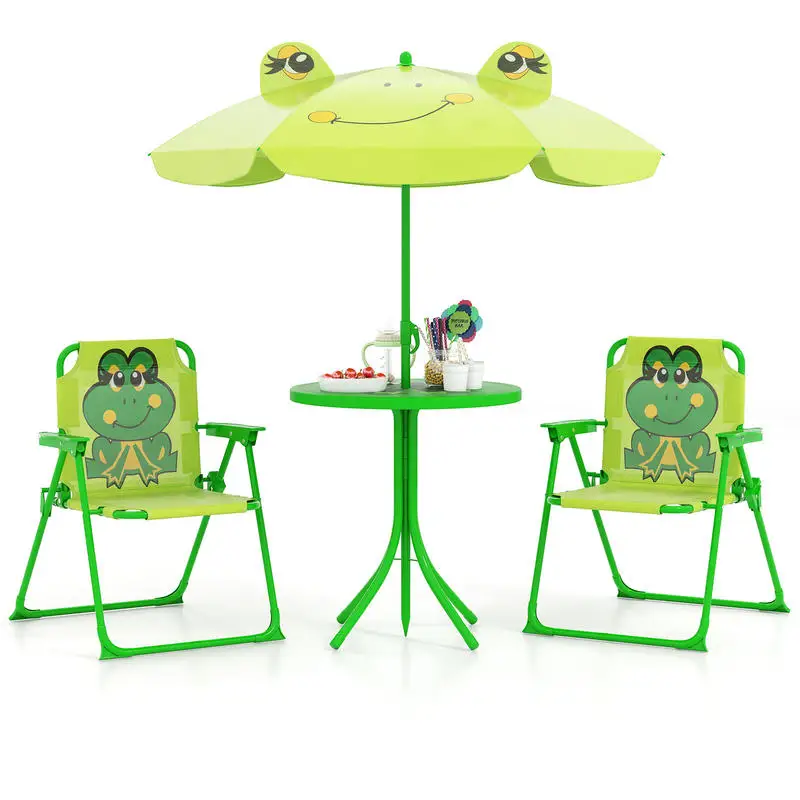 4 Pieces Picnic Set with 2 Folding Chairs and Height Adjustable Umbrella-Light Green
4 Pieces Picnic Set with 2 Folding Chairs and Height Adjustable Umbrella-Light Green