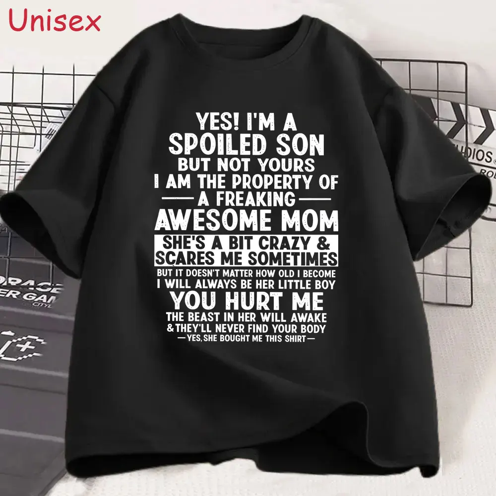 I'm A Spoiled Son Funny English Letters Graphic T-shirt Men's Women Fashion Humor T Shirt Male Cotton Casual Oversized T-shirts
I'm A Spoiled Son Funny English Letters Graphic T-shirt Men's Women Fashion Humor T Shirt Male Cotton Casual Oversized T-shirts