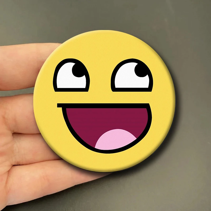 58MM Smile Soft Button Pin Lover Hat Cute Brooch Gift Metal Creative Lapel Pin Clothes Cartoon Jewelry Decor Fashion Badge
58MM Smile Soft Button Pin Lover Hat Cute Brooch Gift Metal Creative Lapel Pin Clothes Cartoon Jewelry Decor Fashion Badge