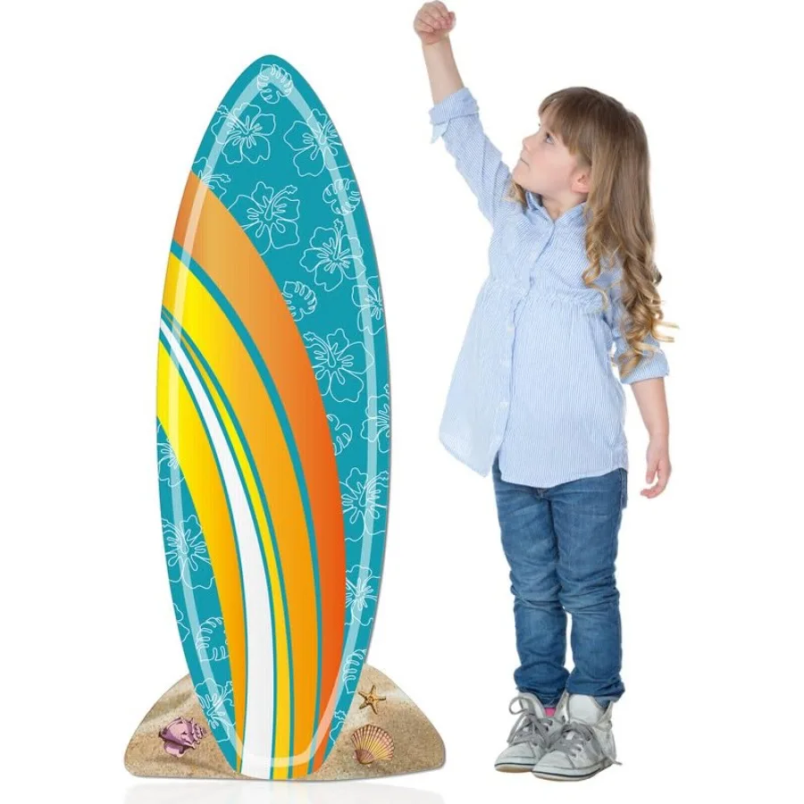 47" H Surfboard Cardboard Cutout Stand up Summer Surfboard Party Decoration Hibiscus Pattern Tropical Outdoor Decoration Life S
47" H Surfboard Cardboard Cutout Stand up Summer Surfboard Party Decoration Hibiscus Pattern Tropical Outdoor Decoration Life S