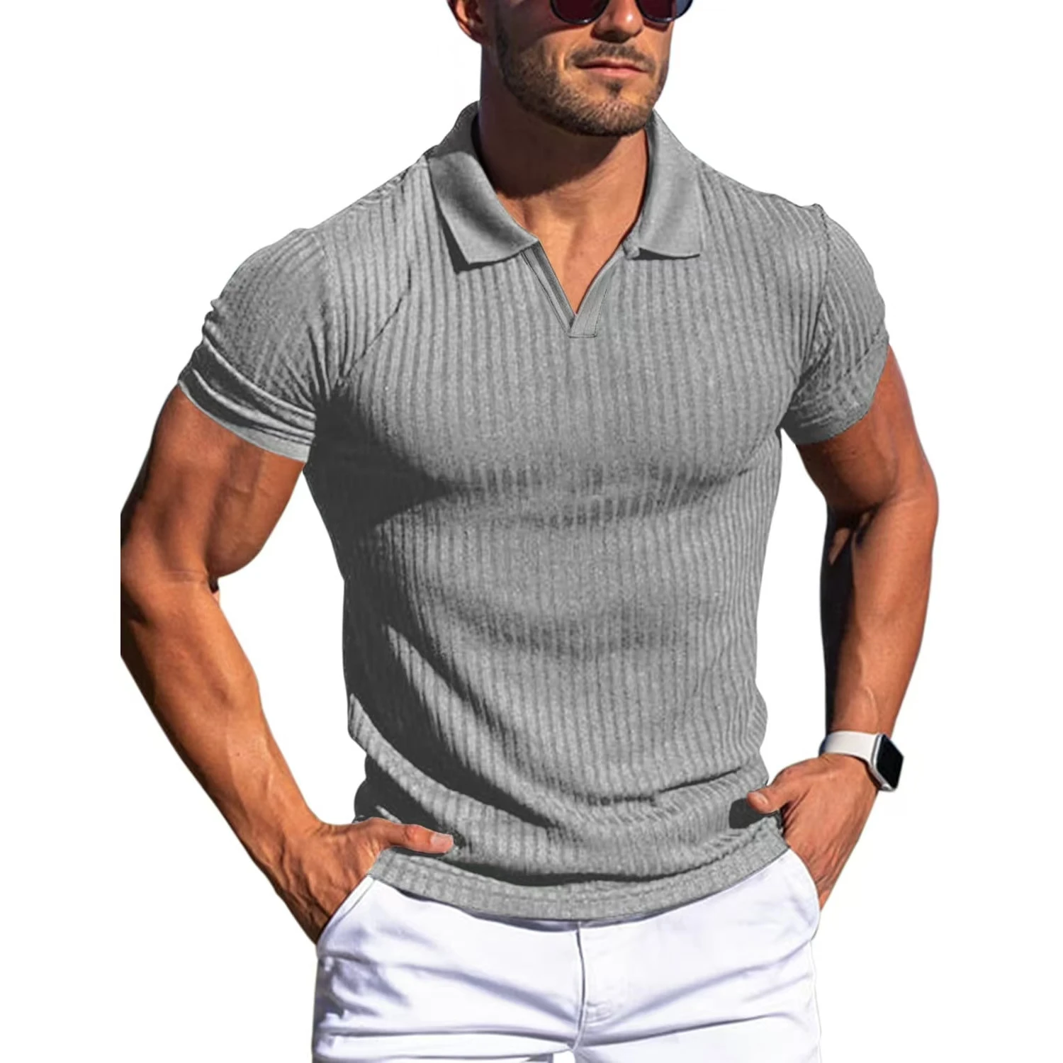 Invincible tops man shirt ropa de hombre ropa shirt for man solid color POLO high elastic short sleeve V-neck solid color
Invincible tops man shirt ropa de hombre ropa shirt for man solid color POLO high elastic short sleeve V-neck solid color