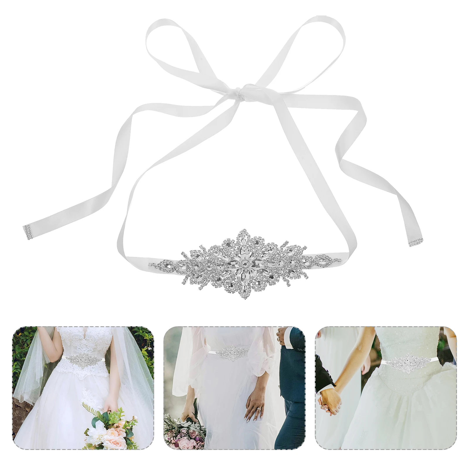 Adjustable Wedding Dress Evening Sash Wide Waist Ribbon Belt For Women Bridesmaid Bridal Shower Rhinestone Chain Trim Bling 
Adjustable Wedding Dress Evening Sash Wide Waist Ribbon Belt For Women Bridesmaid Bridal Shower Rhinestone Chain Trim Bling